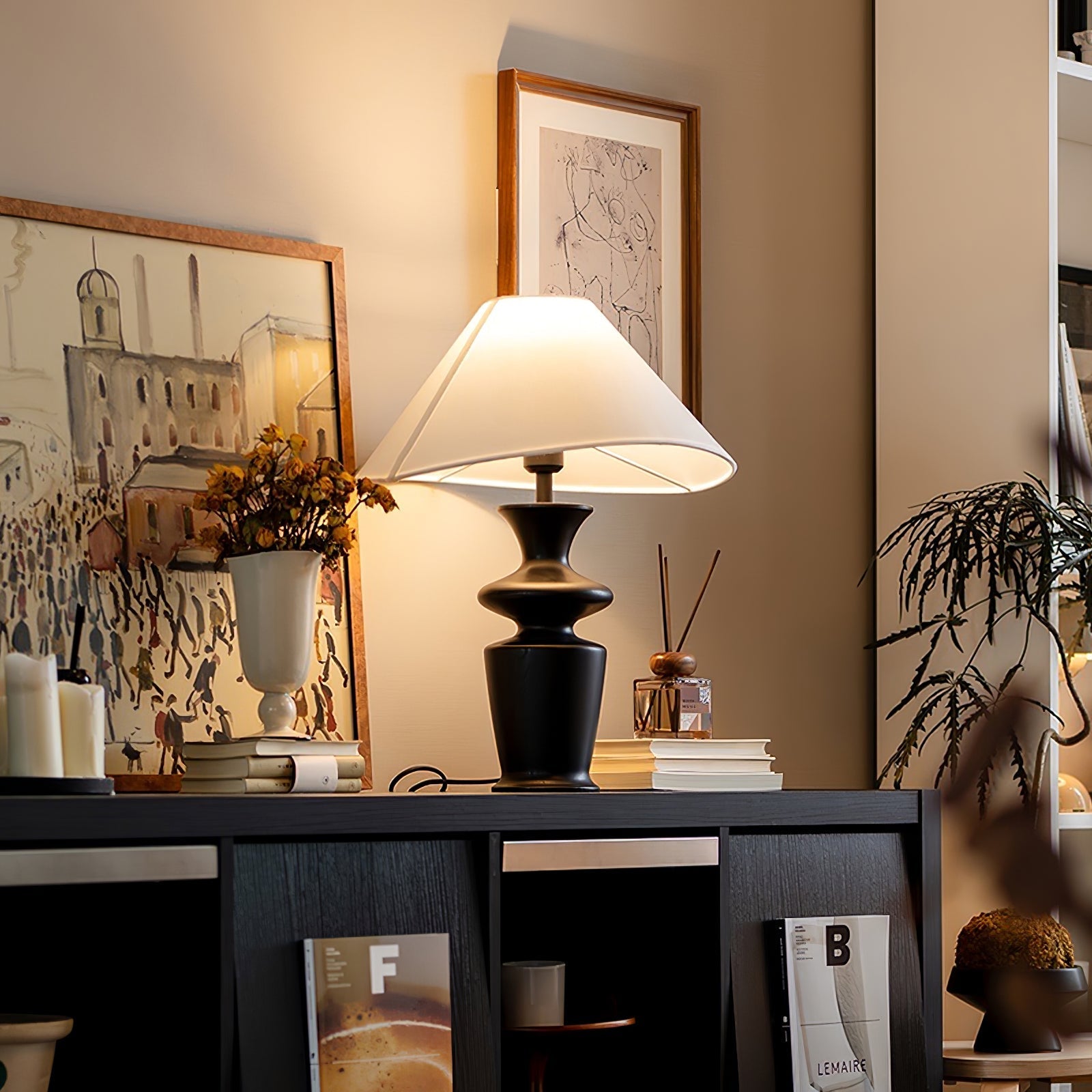 Arius Vintage Wood Table Lamp-Neutral Decor