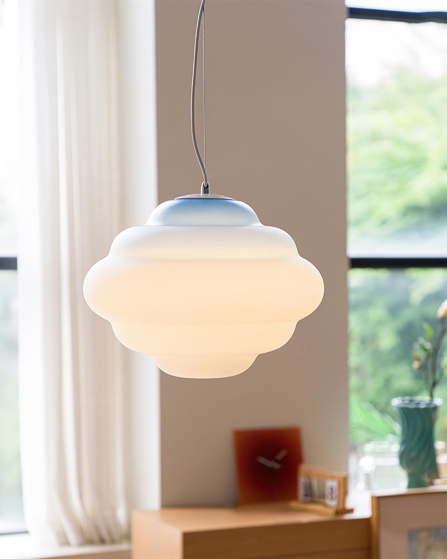 Eurvenara Premium Nordic Art Cloudy Glass Pendant Lamp-Neutral Decor