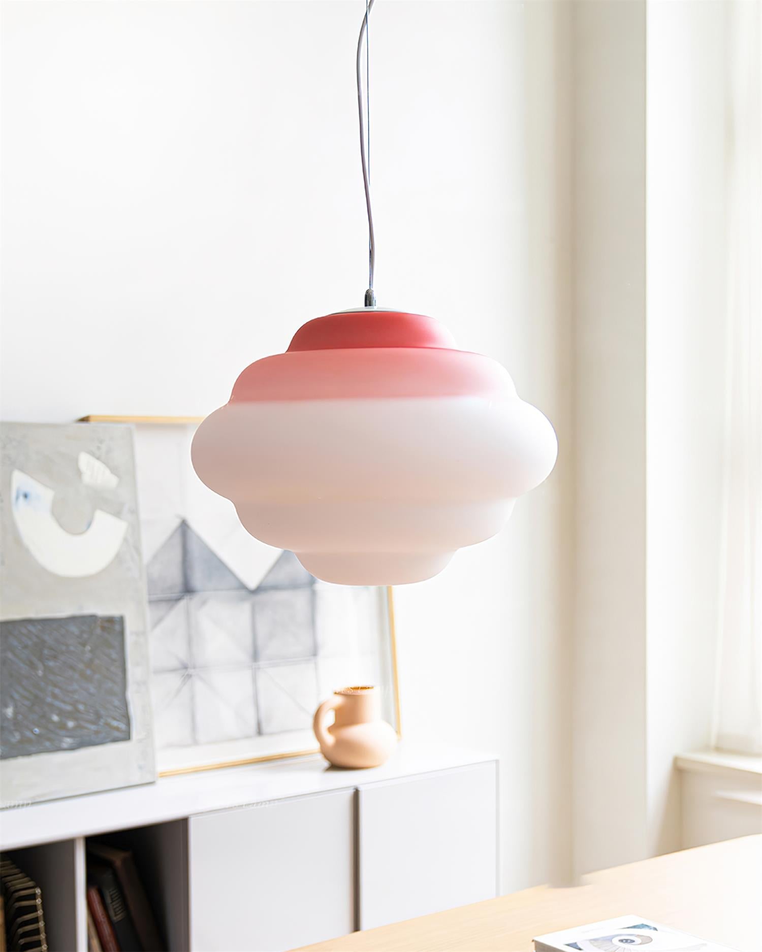 Eurvenara Premium Nordic Art Cloudy Glass Pendant Lamp-Neutral Decor