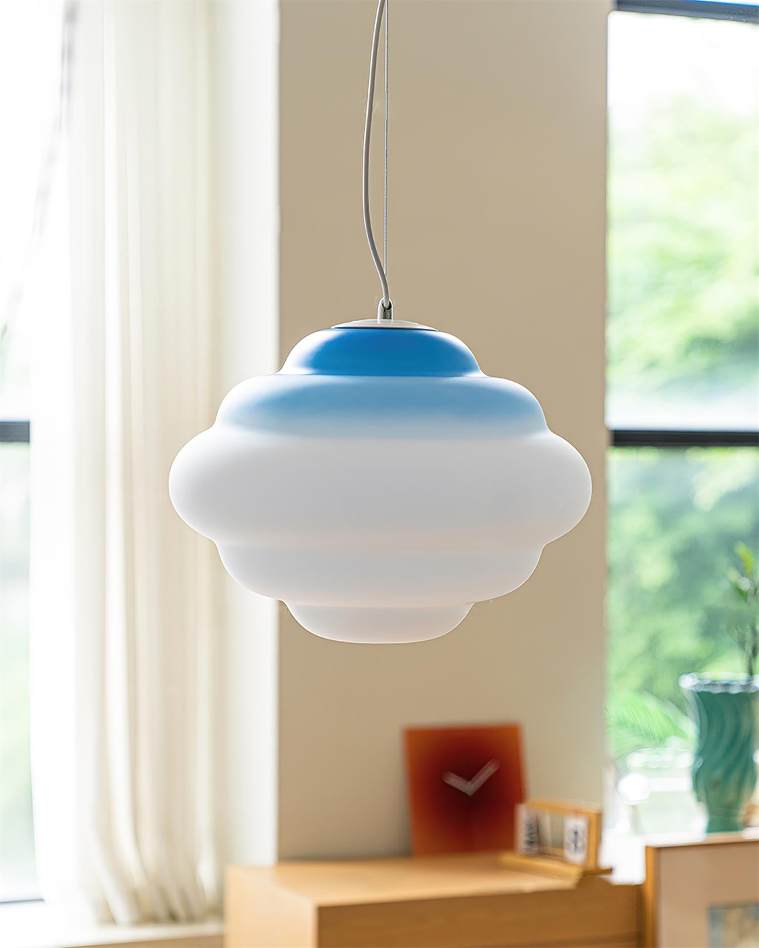 Eurvenara Premium Nordic Art Cloudy Glass Pendant Lamp-Neutral Decor