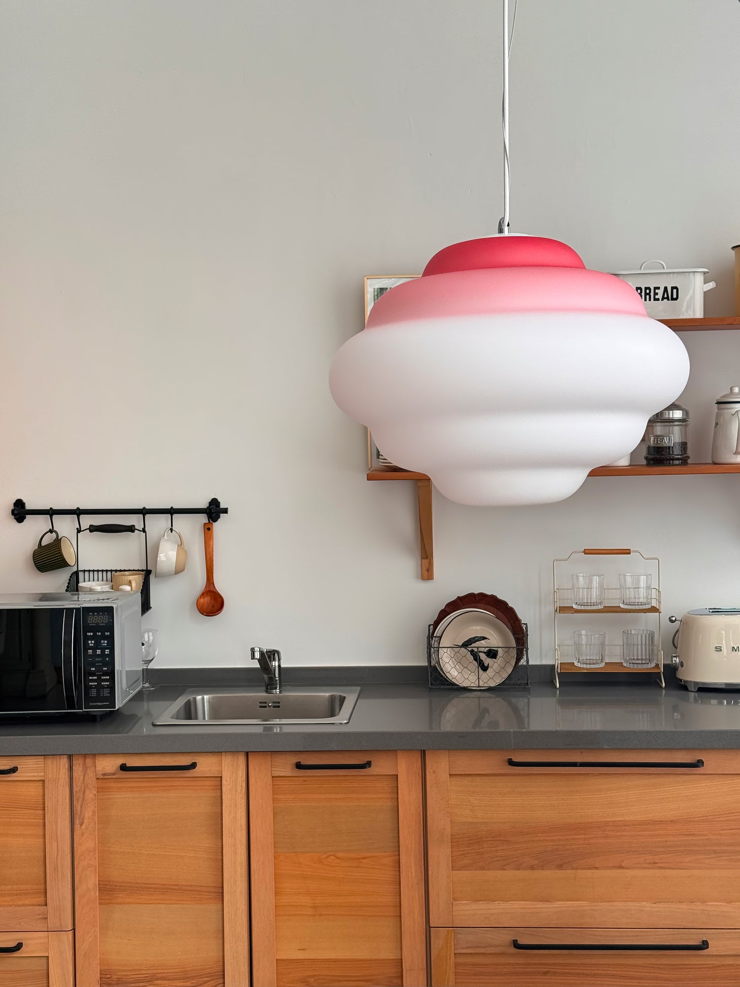 Eurvenara Premium Nordic Art Cloudy Glass Pendant Lamp-Neutral Decor