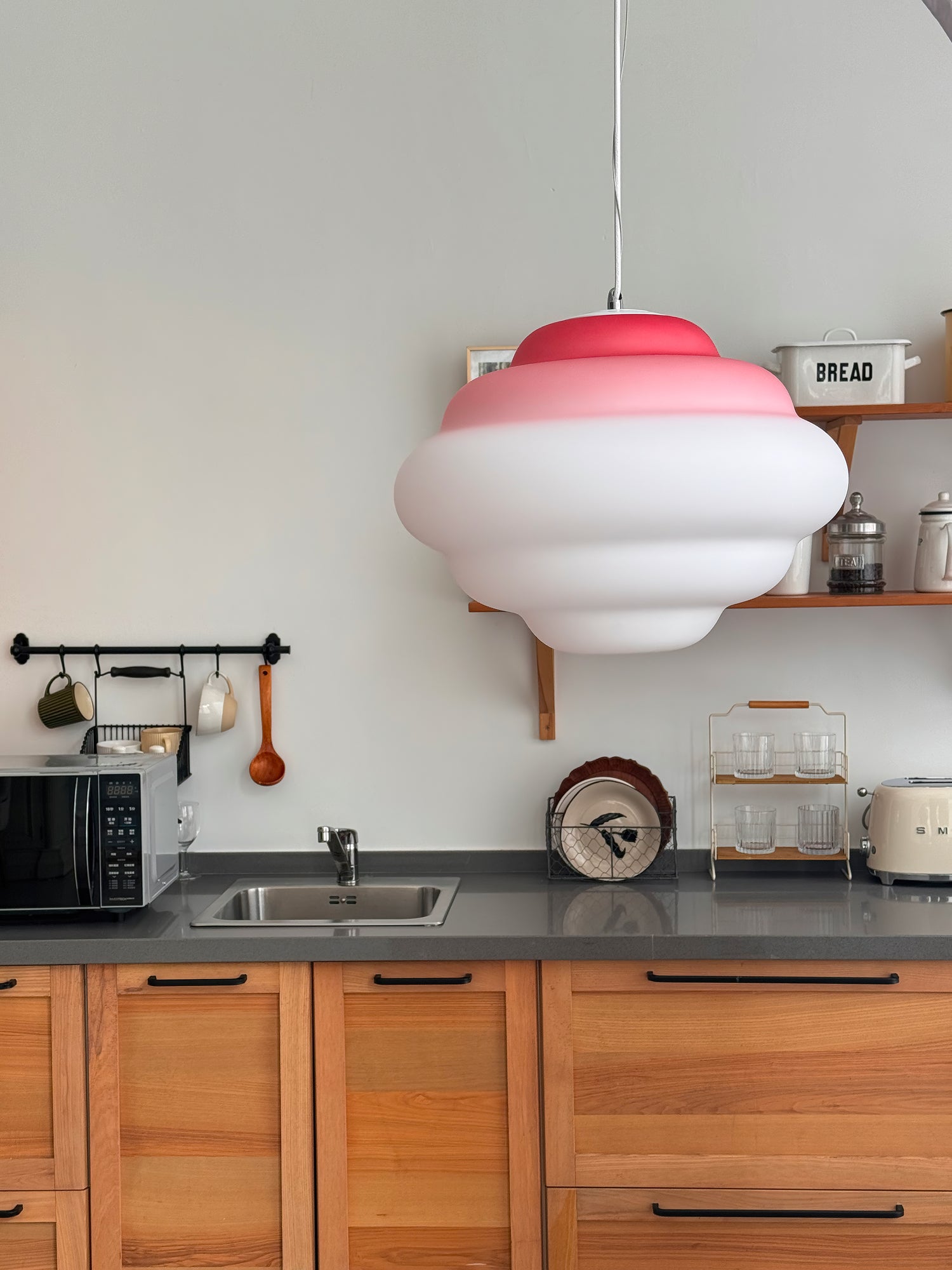 Eurvenara Premium Nordic Art Cloudy Glass Pendant Lamp-Neutral Decor