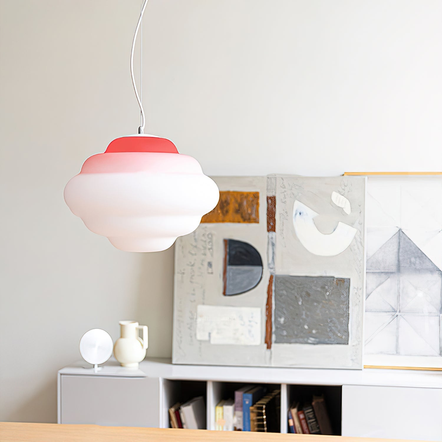 Eurvenara Premium Nordic Art Cloudy Glass Pendant Lamp-Neutral Decor