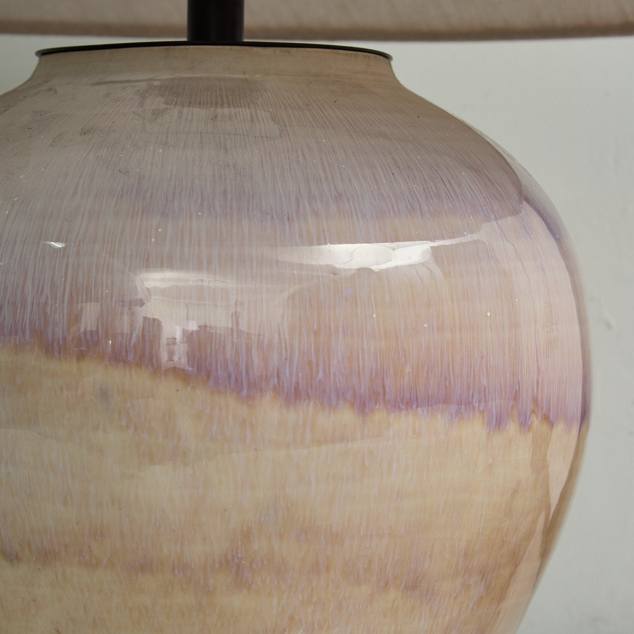 Gradient Hued Ceramic Jar Table Lamp-Neutral Decor