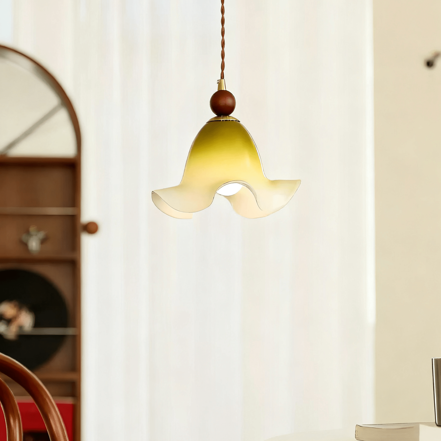 Gradient Petal Pendant Lamp-Neutral Decor