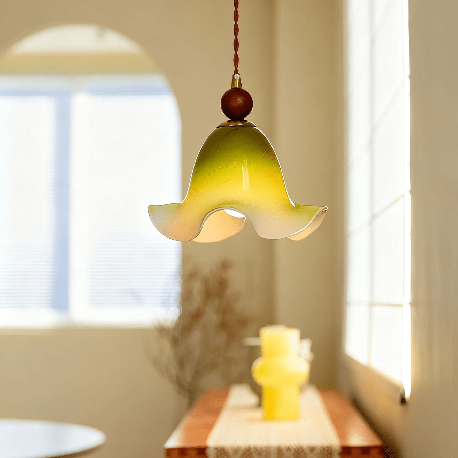 Gradient Petal Pendant Lamp-Neutral Decor