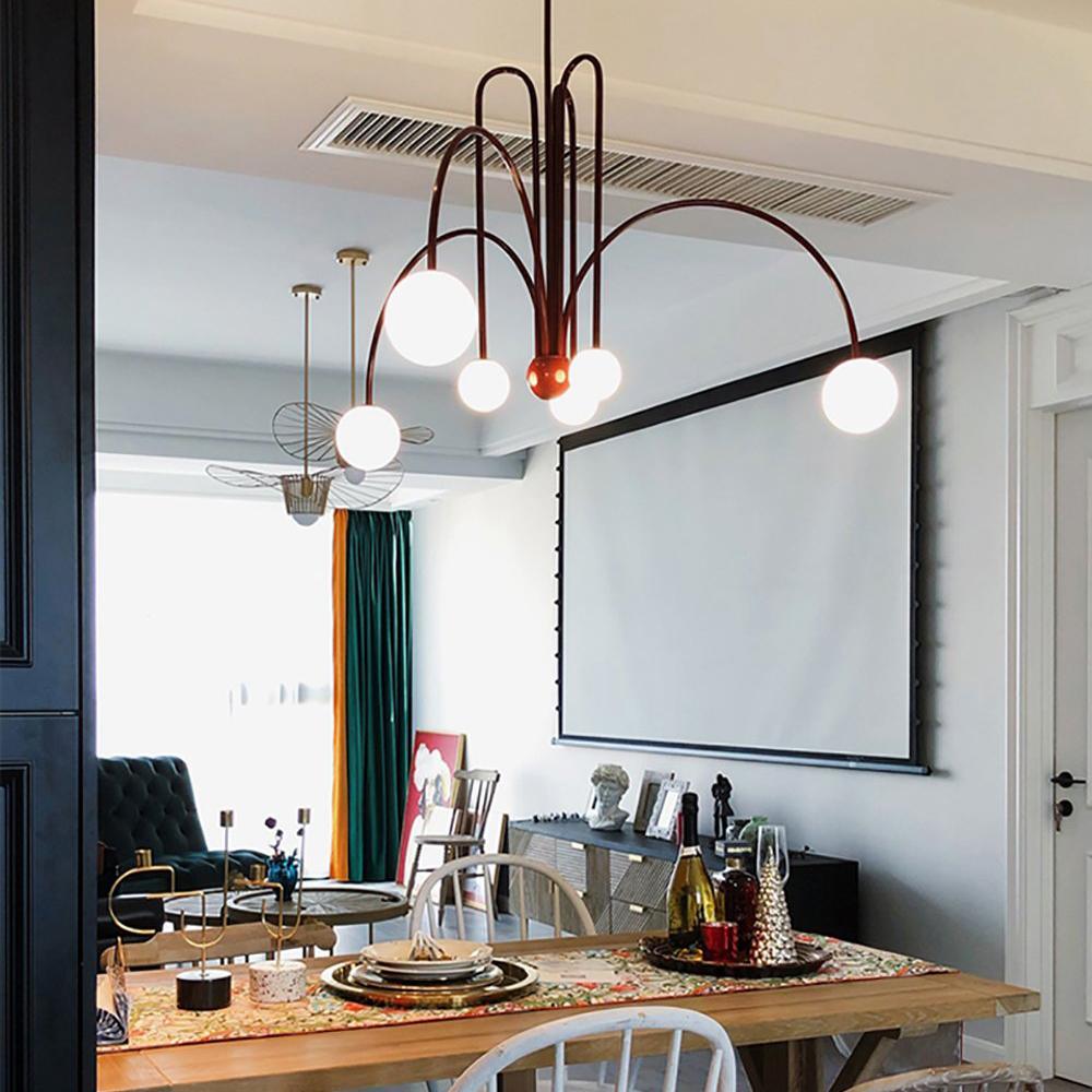 Lustra Chandelier Globe Modern-Neutral Decor
