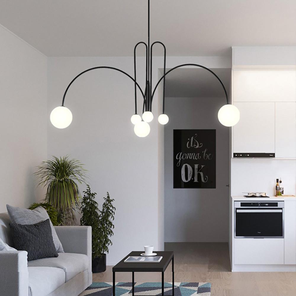 Lustra Chandelier Globe Modern-Neutral Decor