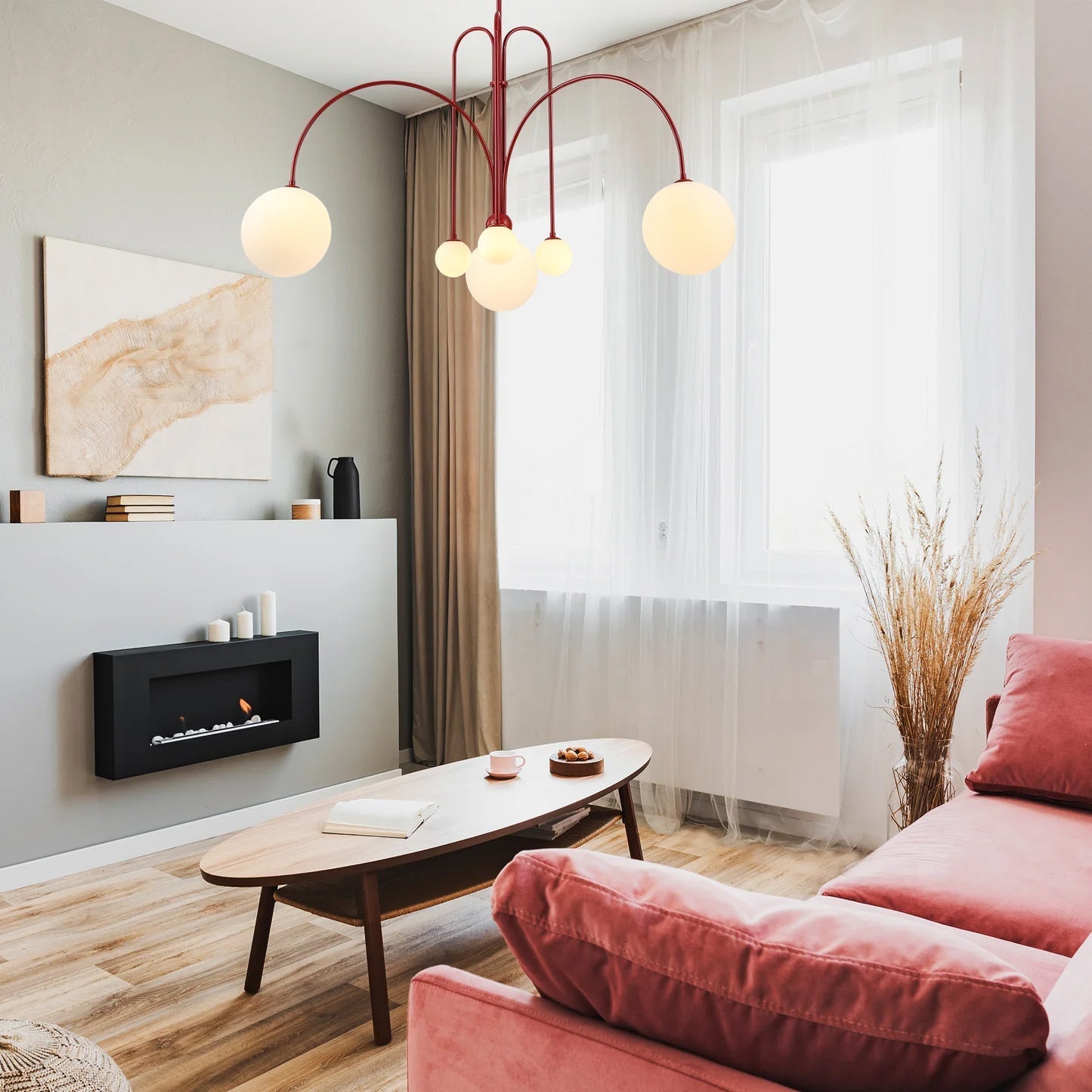 Lustra Chandelier Globe Modern-Neutral Decor
