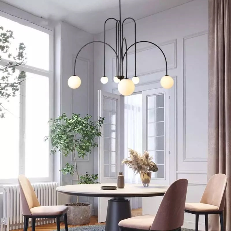 Lustra Chandelier Globe Modern-Neutral Decor
