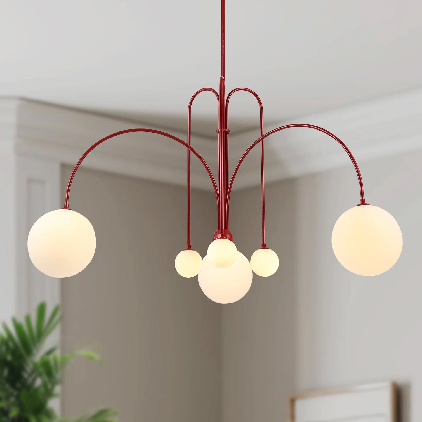 Lustra Chandelier Globe Modern-Neutral Decor