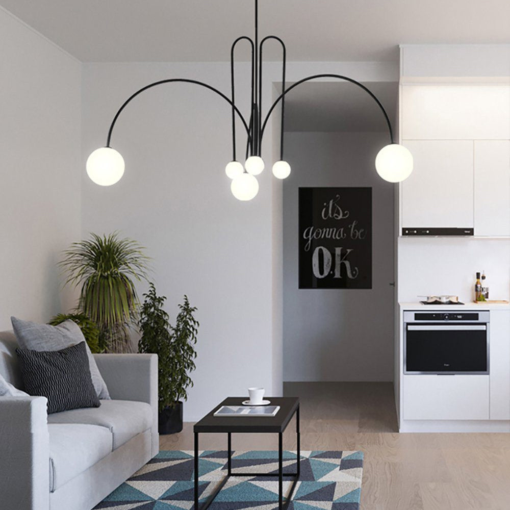Lustra Chandelier Globe Modern-Neutral Decor