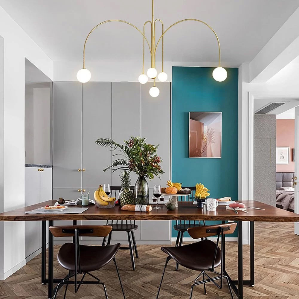 Lustra Chandelier Globe Modern-Neutral Decor