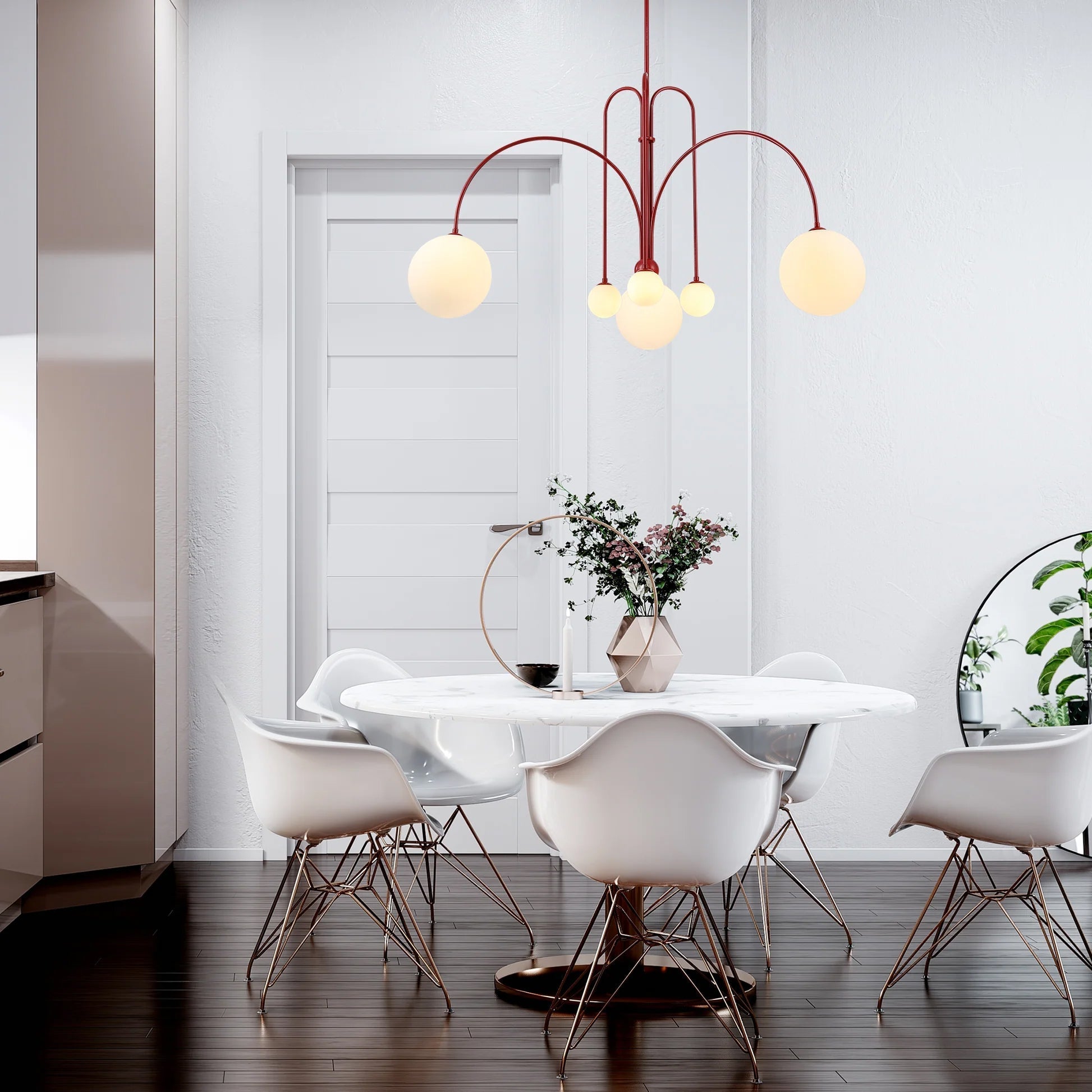 Lustra Chandelier Globe Modern-Neutral Decor