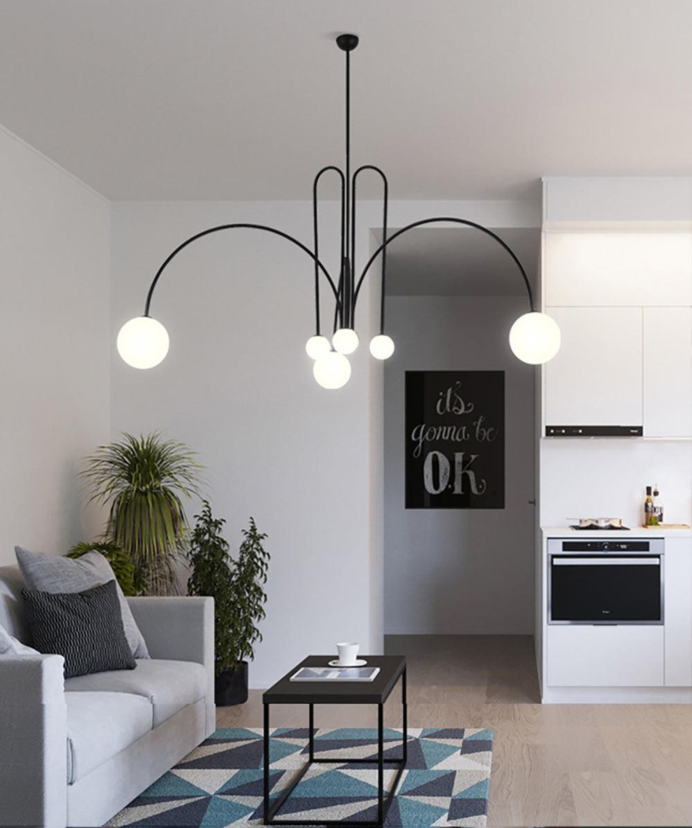 Lustra Chandelier Globe Modern-Neutral Decor