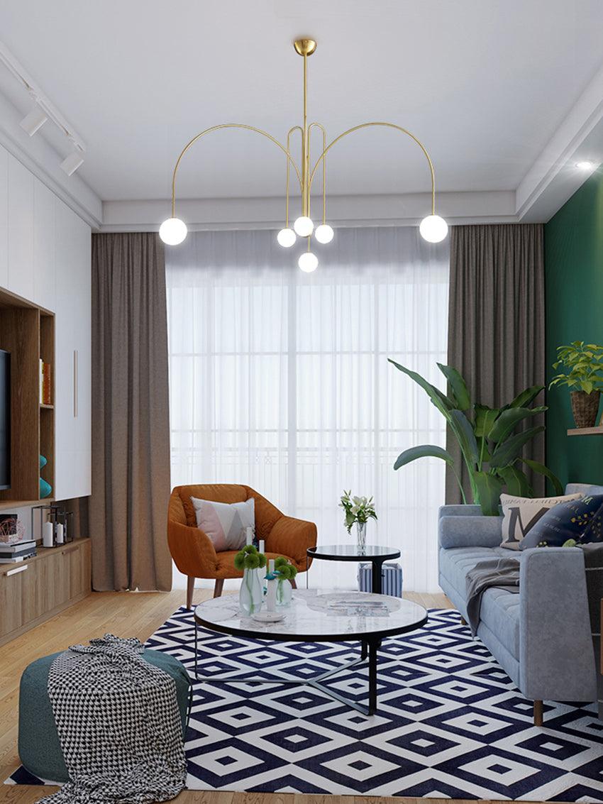 Lustra Chandelier Globe Modern-Neutral Decor