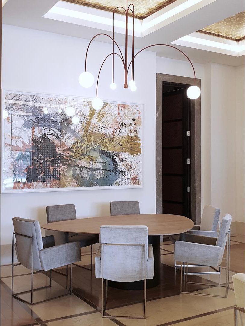 Lustra Chandelier Globe Modern-Neutral Decor