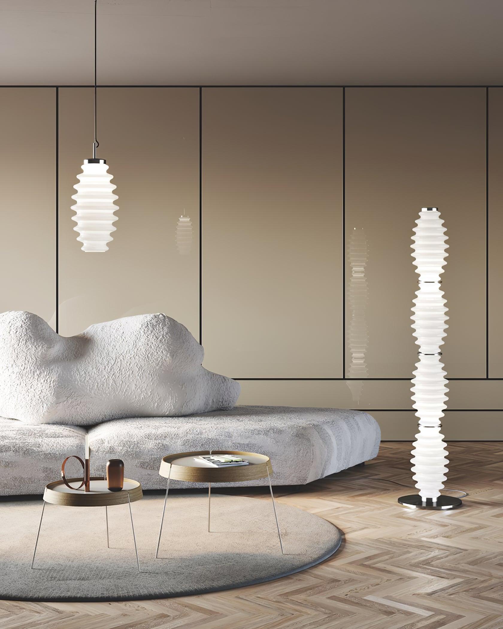 Taylor Glass Modern Floor Lamp-Neutral Decor