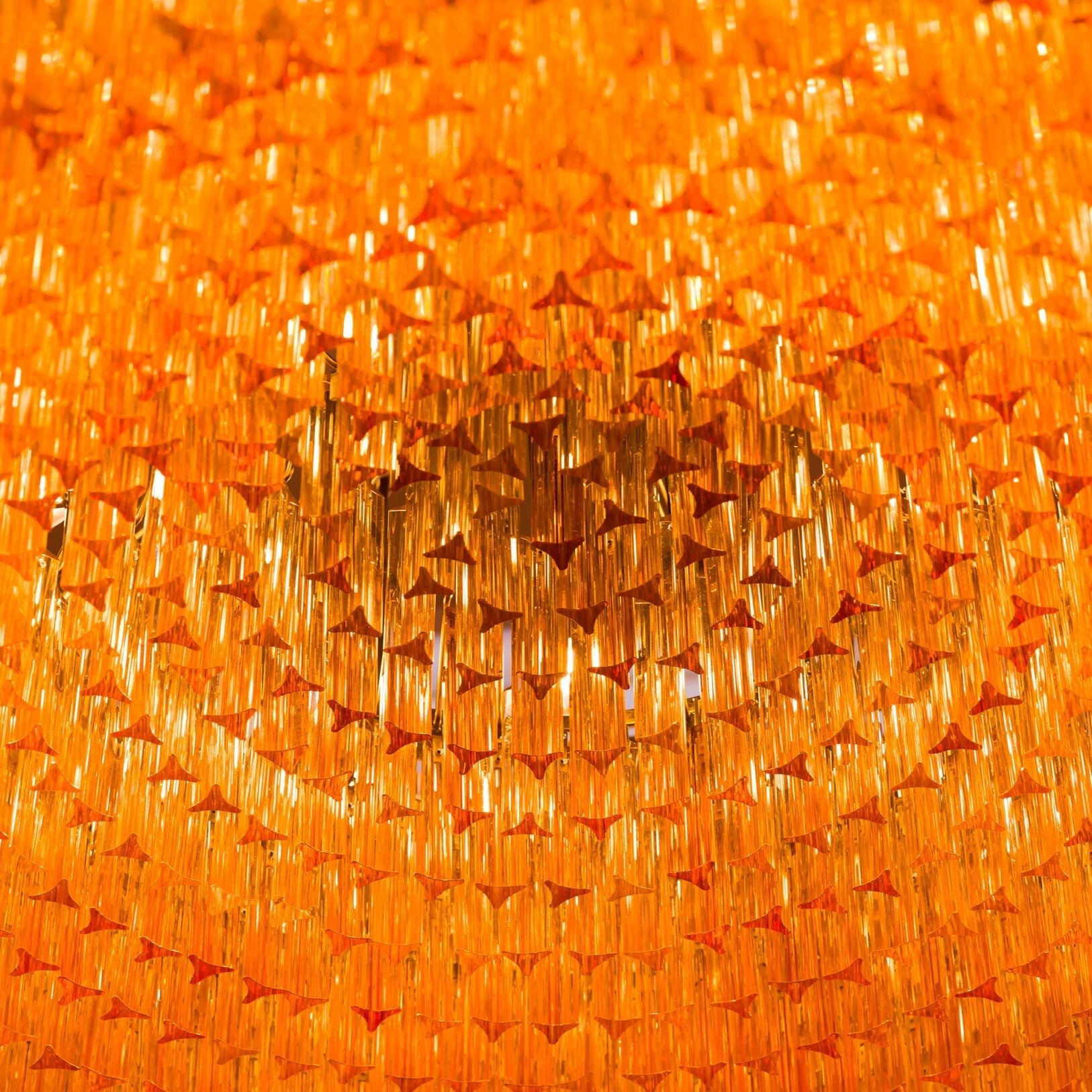 Maren Chandelier Amber Drum Glass-Neutral Decor