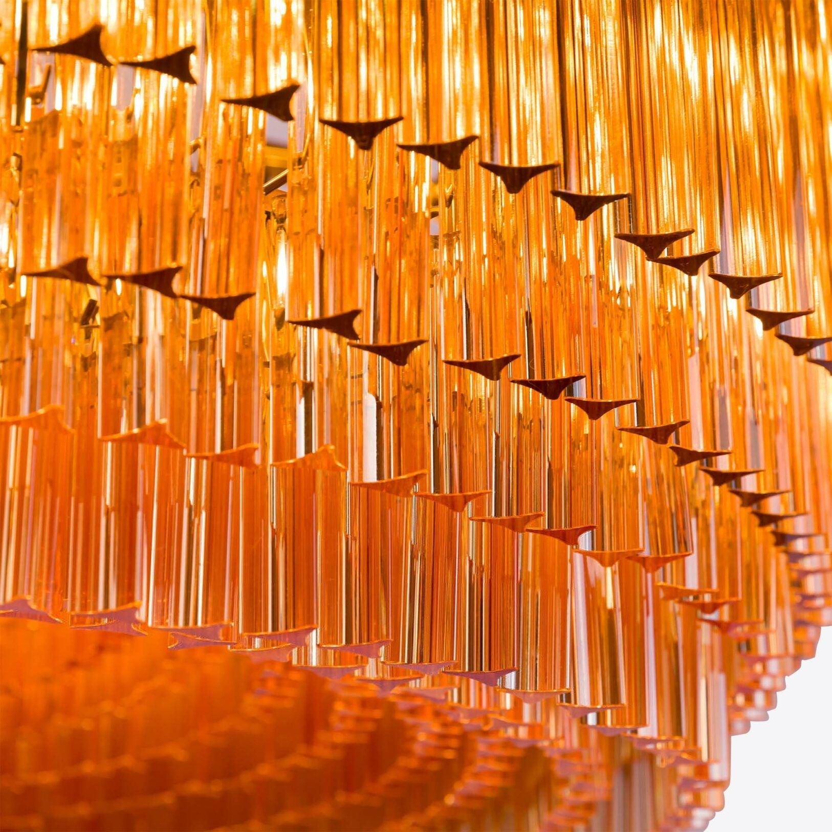 Maren Chandelier Amber Drum Glass-Neutral Decor