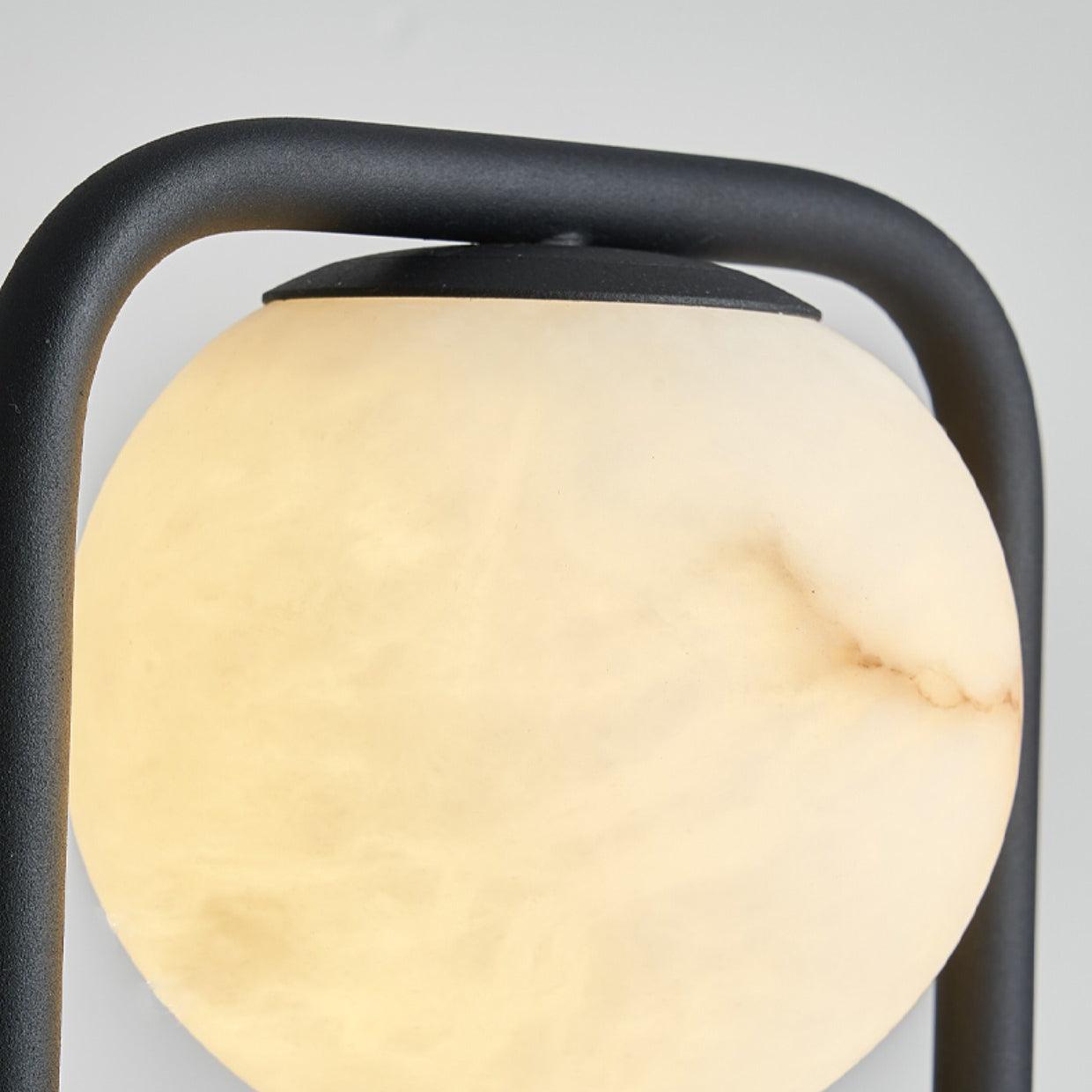 Ulrinus Arch Alabaster Table Lamp-Neutral Decor