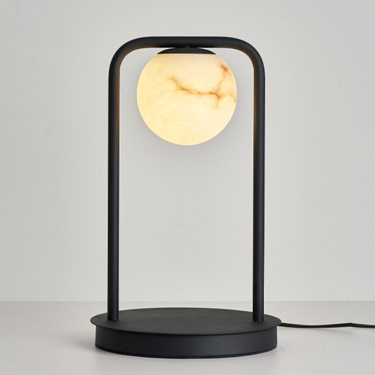 Ulrinus Arch Alabaster Table Lamp-Neutral Decor