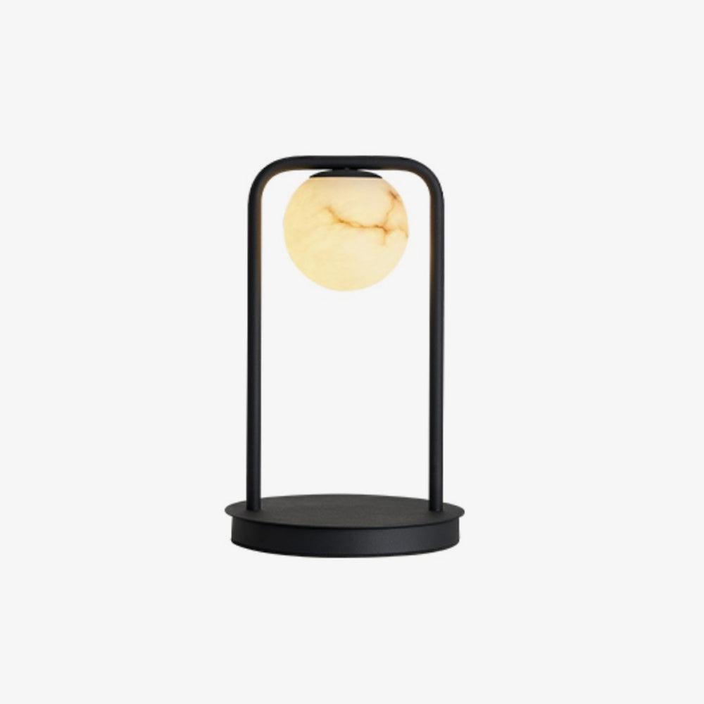Ulrinus Arch Alabaster Table Lamp-Neutral Decor