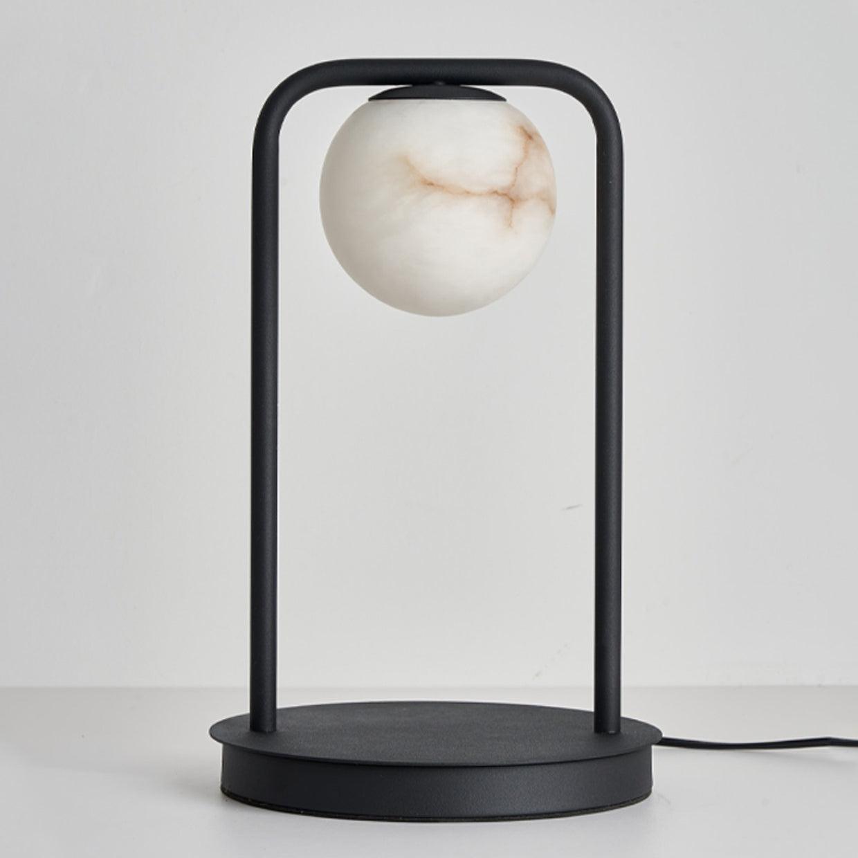 Ulrinus Arch Alabaster Table Lamp-Neutral Decor