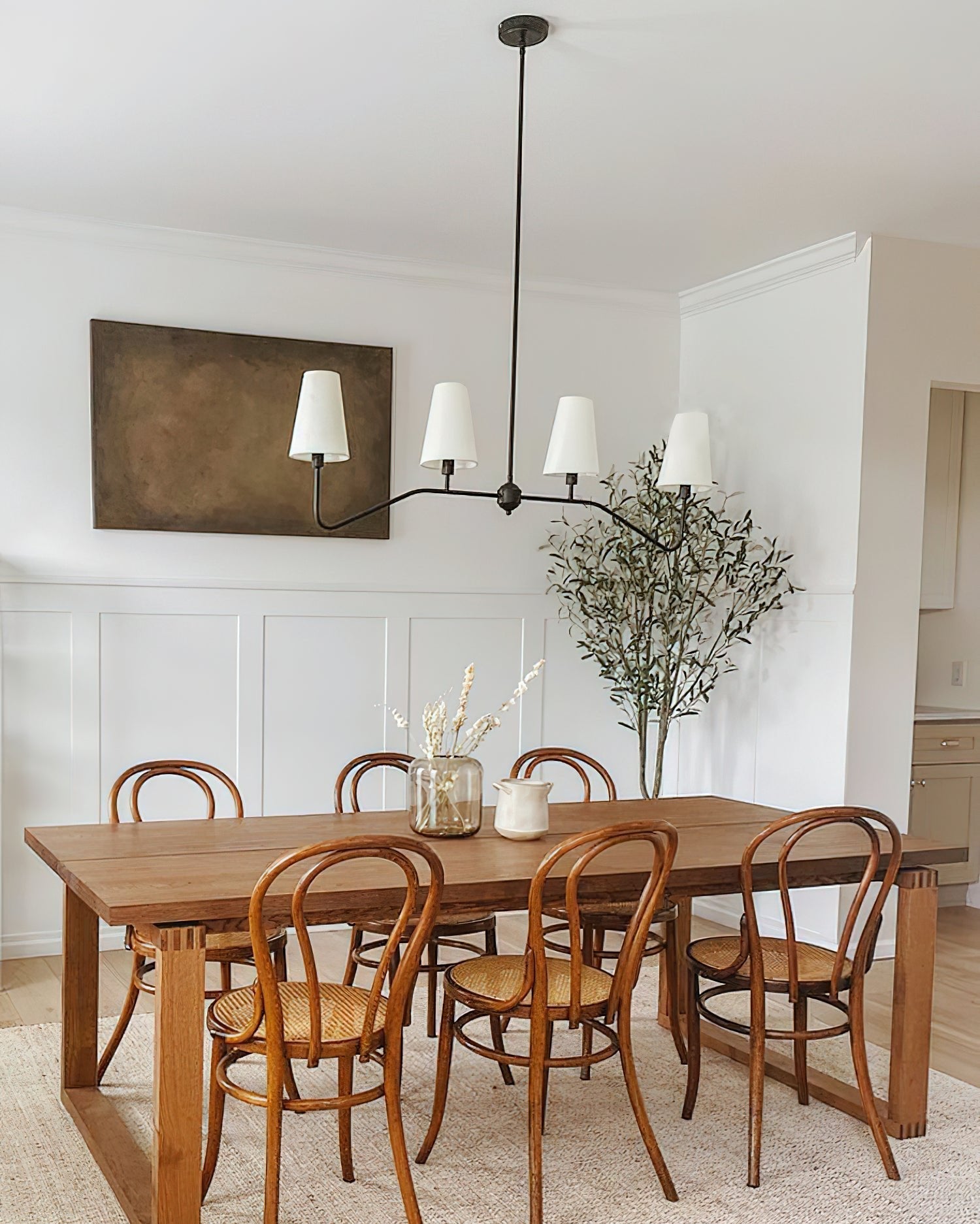 Lustra Chandelier Brass Curved Beige Linear-Neutral Decor