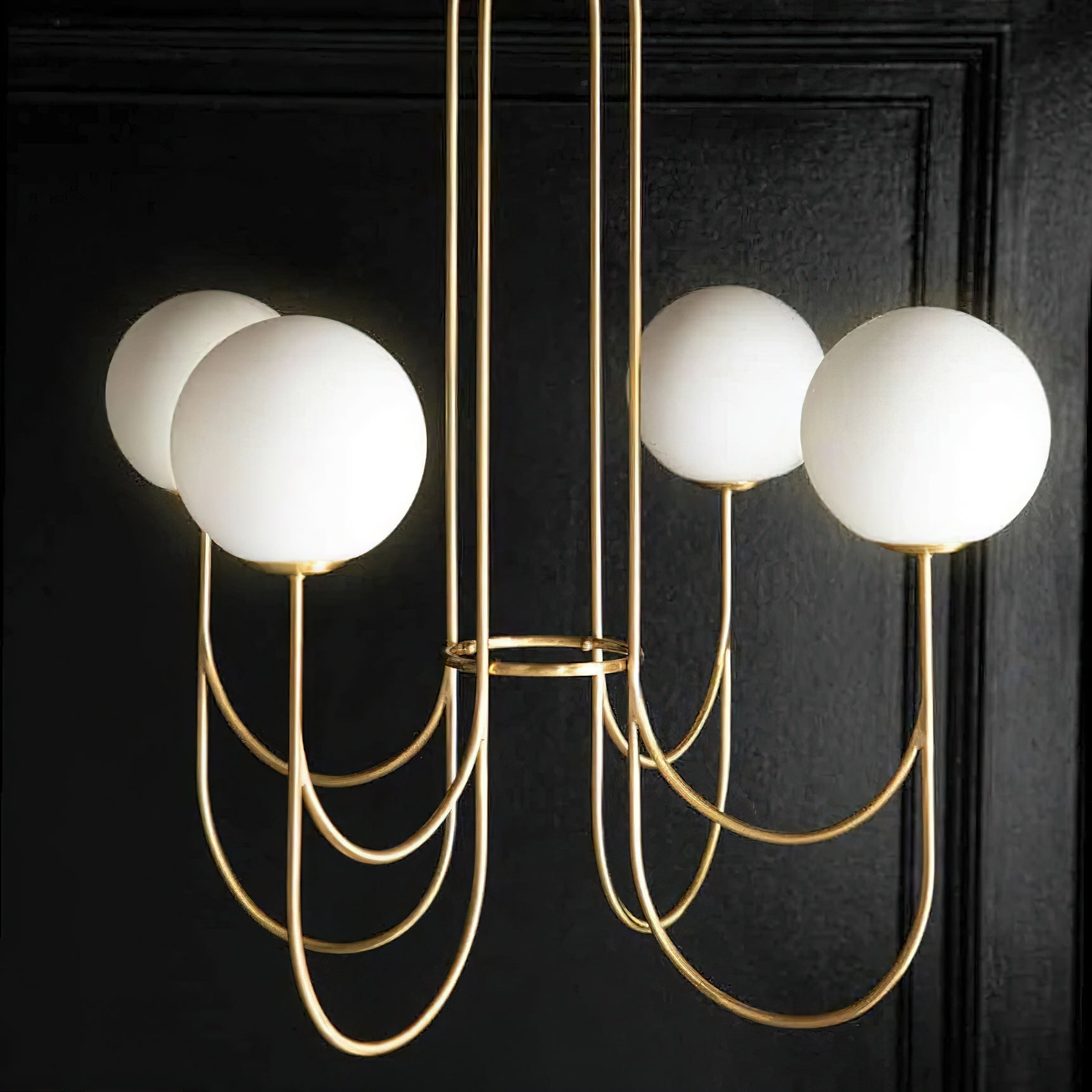 Mjolkuvyi Modern Minimalist Glass Metal Chandelier