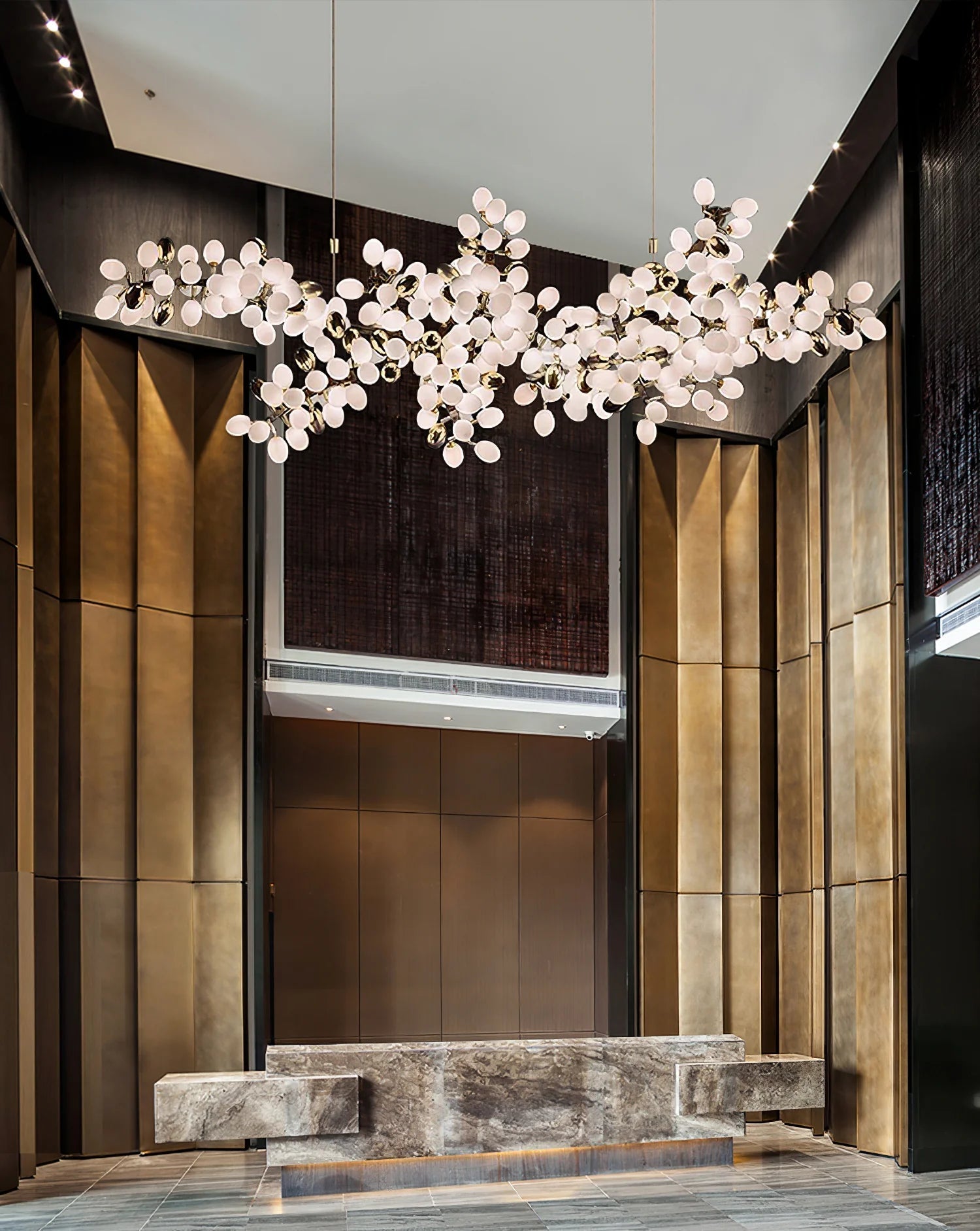 Aldo Elegant Droplet Glass Chandelier-Neutral Decor
