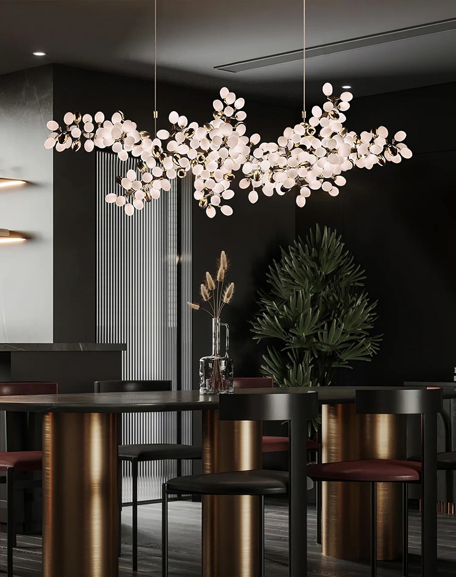 Aldo Elegant Droplet Glass Chandelier-Neutral Decor
