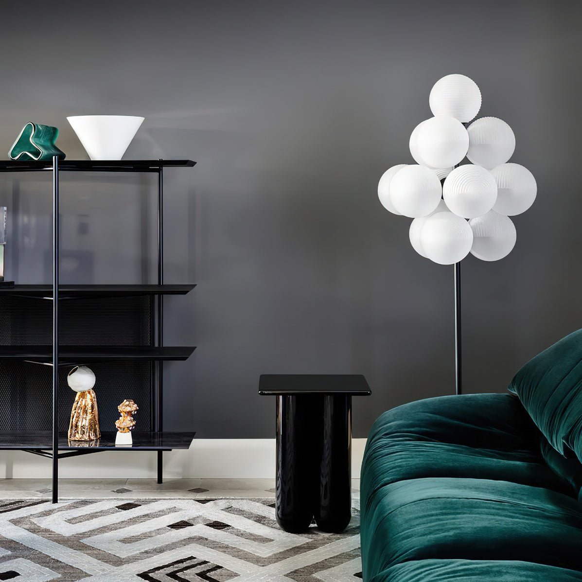 Nyrain Glass Artistic Floor Lamp-Neutral Decor