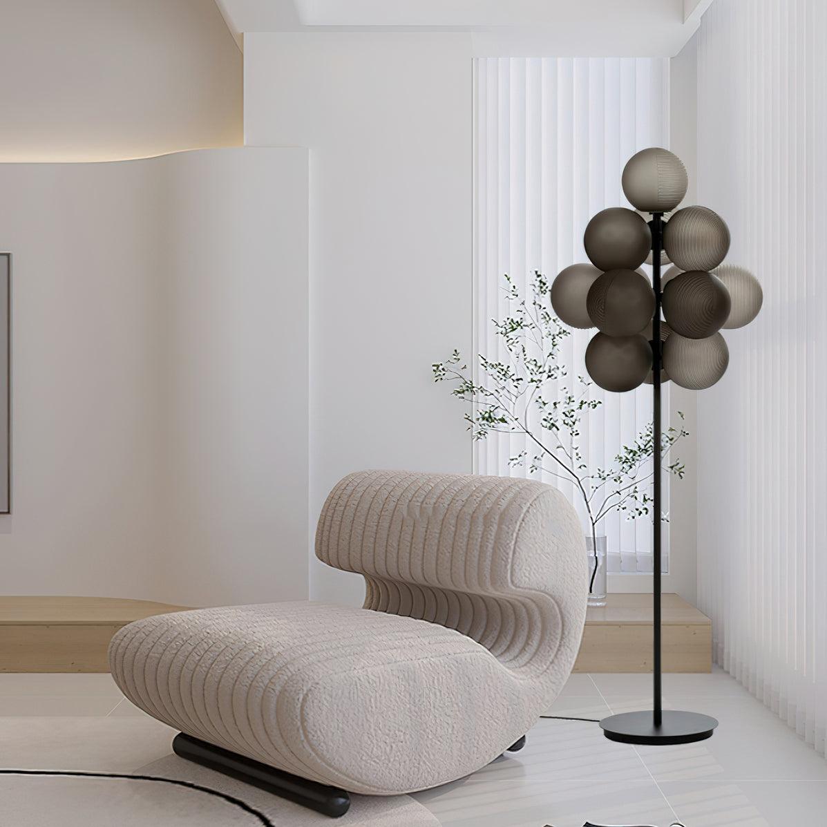 Nyrain Glass Artistic Floor Lamp-Neutral Decor