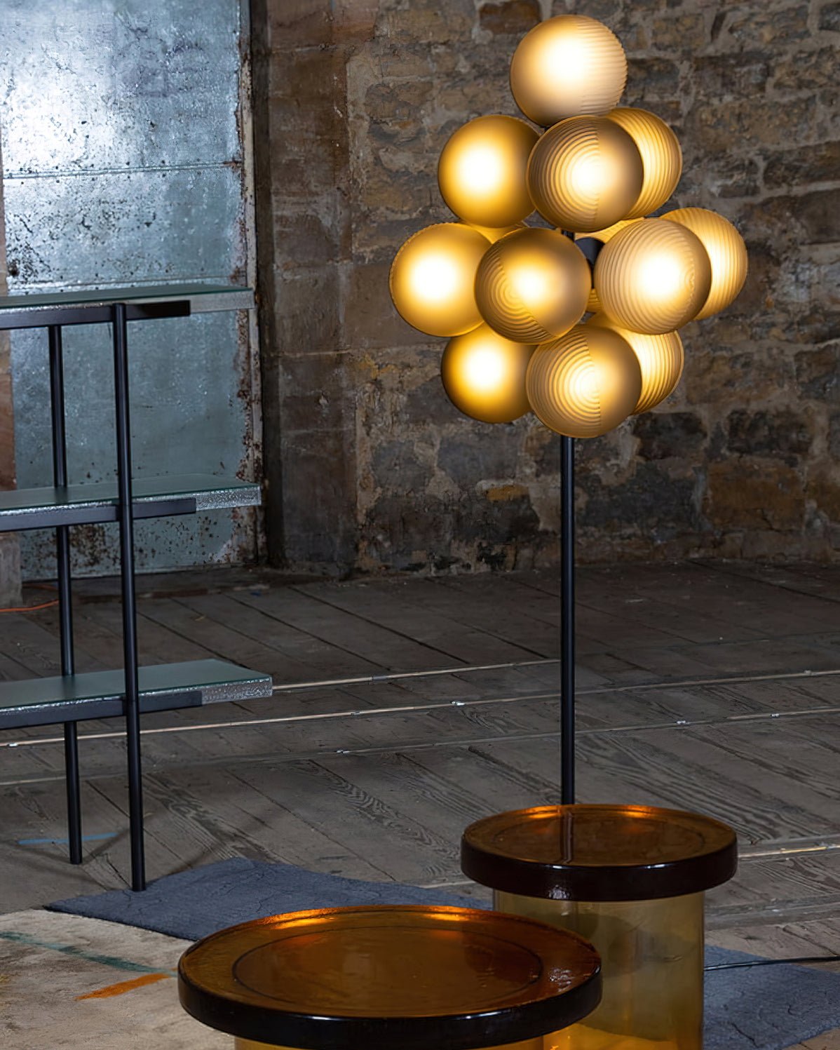 Nyrain Glass Artistic Floor Lamp-Neutral Decor