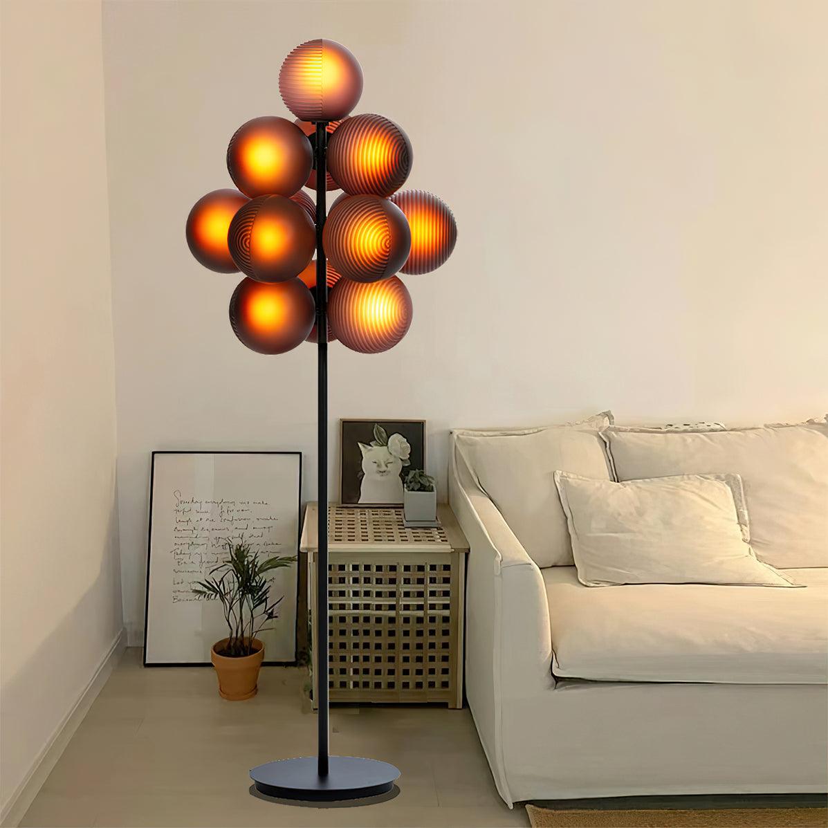 Nyrain Glass Artistic Floor Lamp-Neutral Decor