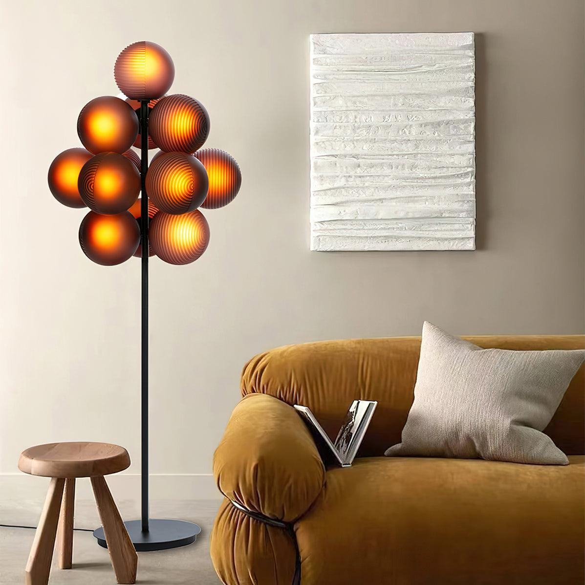 Nyrain Glass Artistic Floor Lamp-Neutral Decor