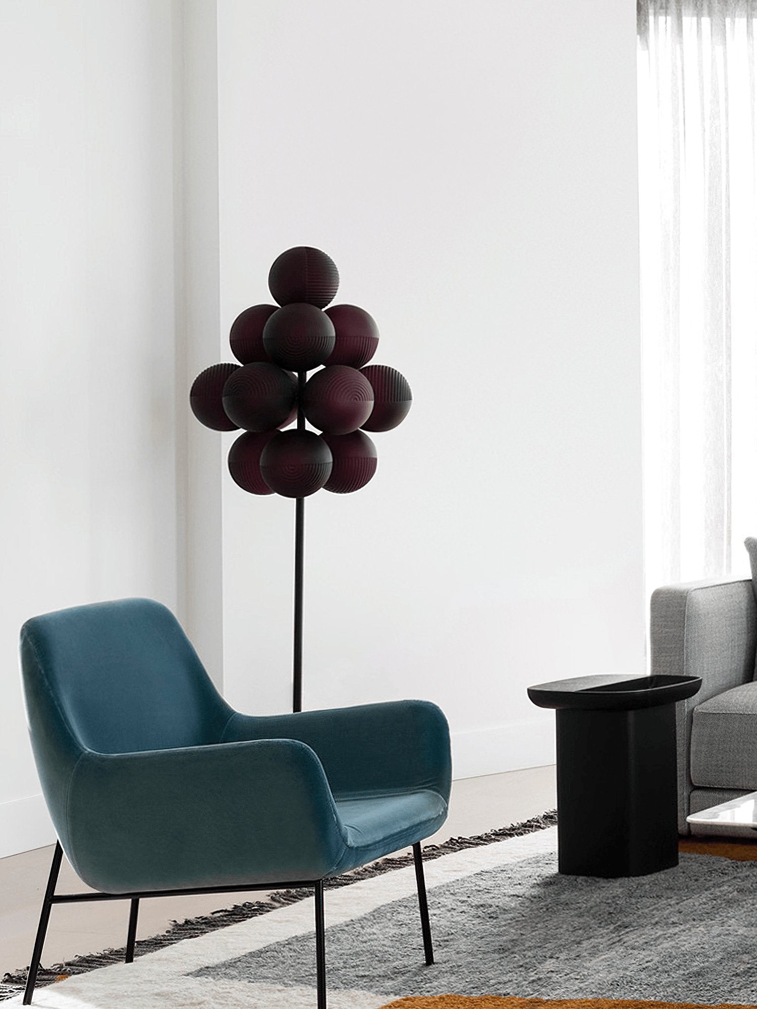 Nyrain Glass Artistic Floor Lamp-Neutral Decor