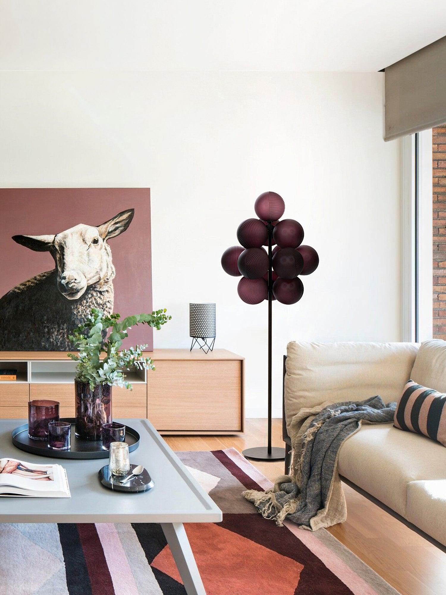 Nyrain Glass Artistic Floor Lamp-Neutral Decor