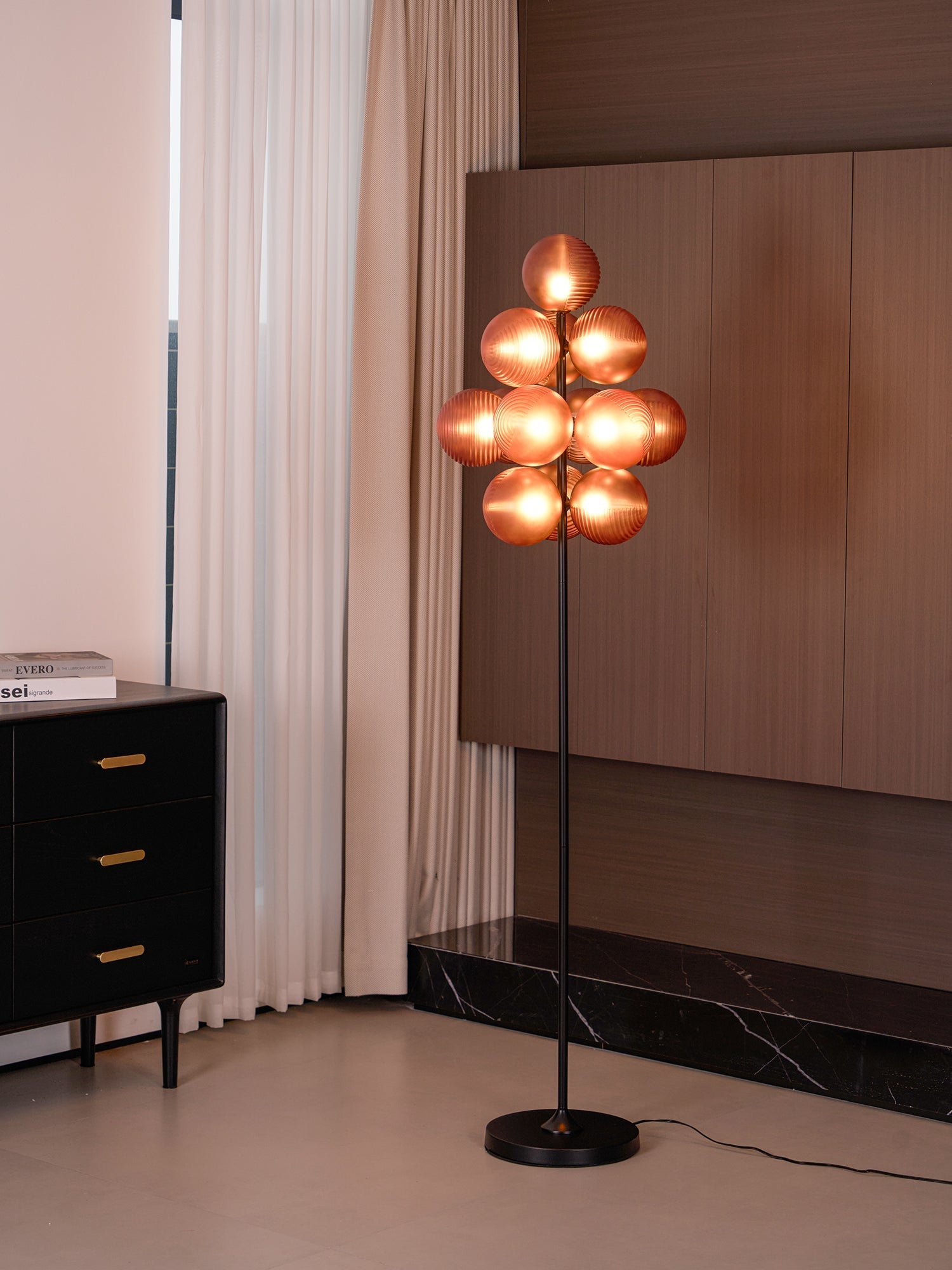 Nyrain Glass Artistic Floor Lamp-Neutral Decor
