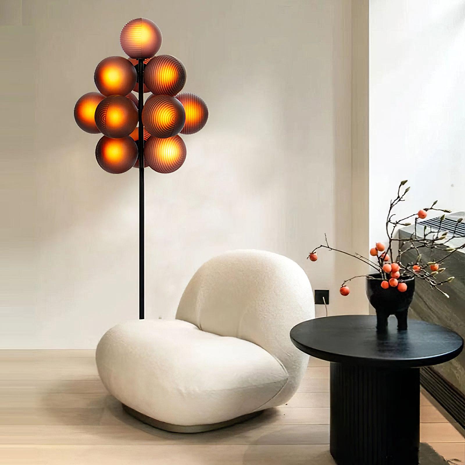 Nyrain Glass Artistic Floor Lamp-Neutral Decor