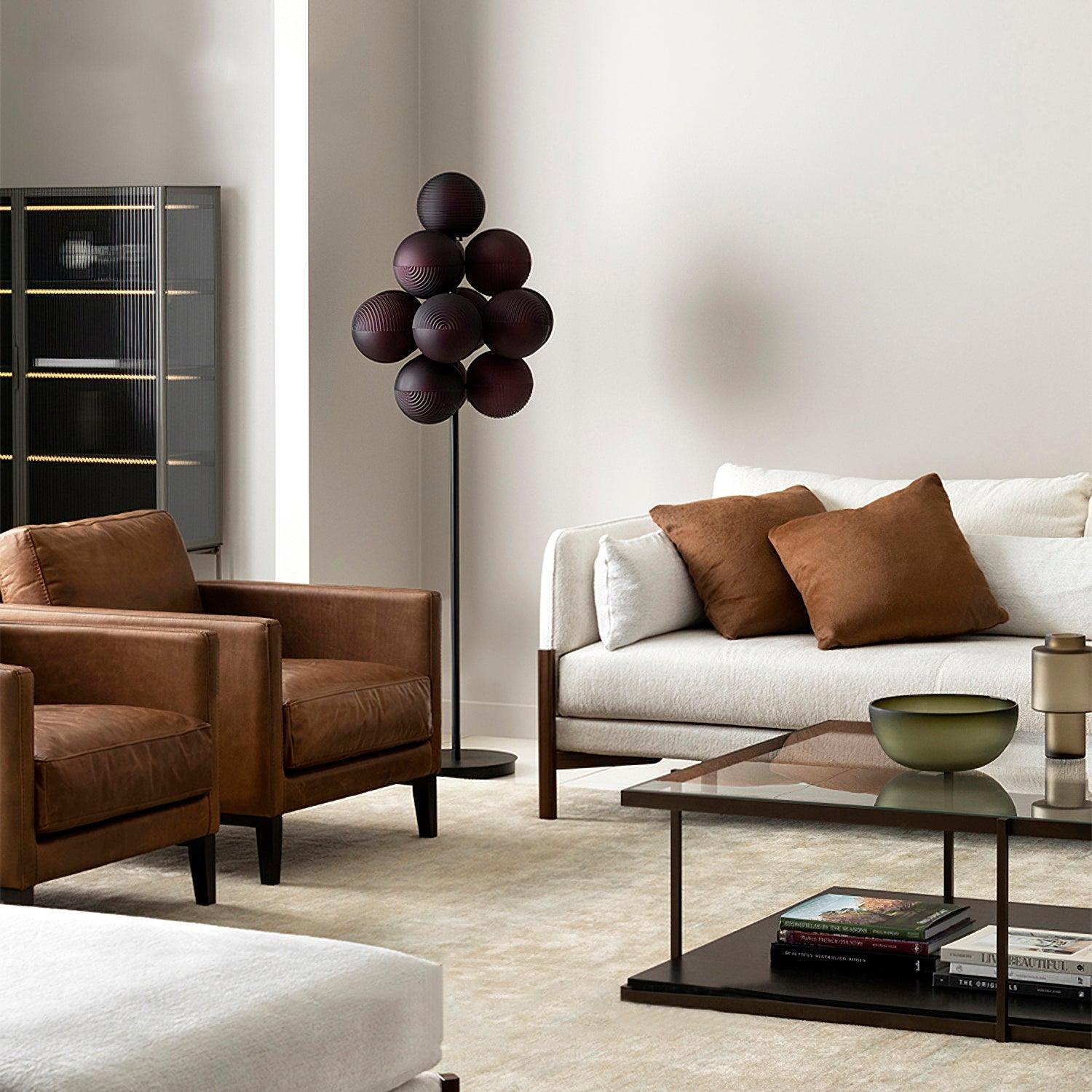 Nyrain Glass Artistic Floor Lamp-Neutral Decor