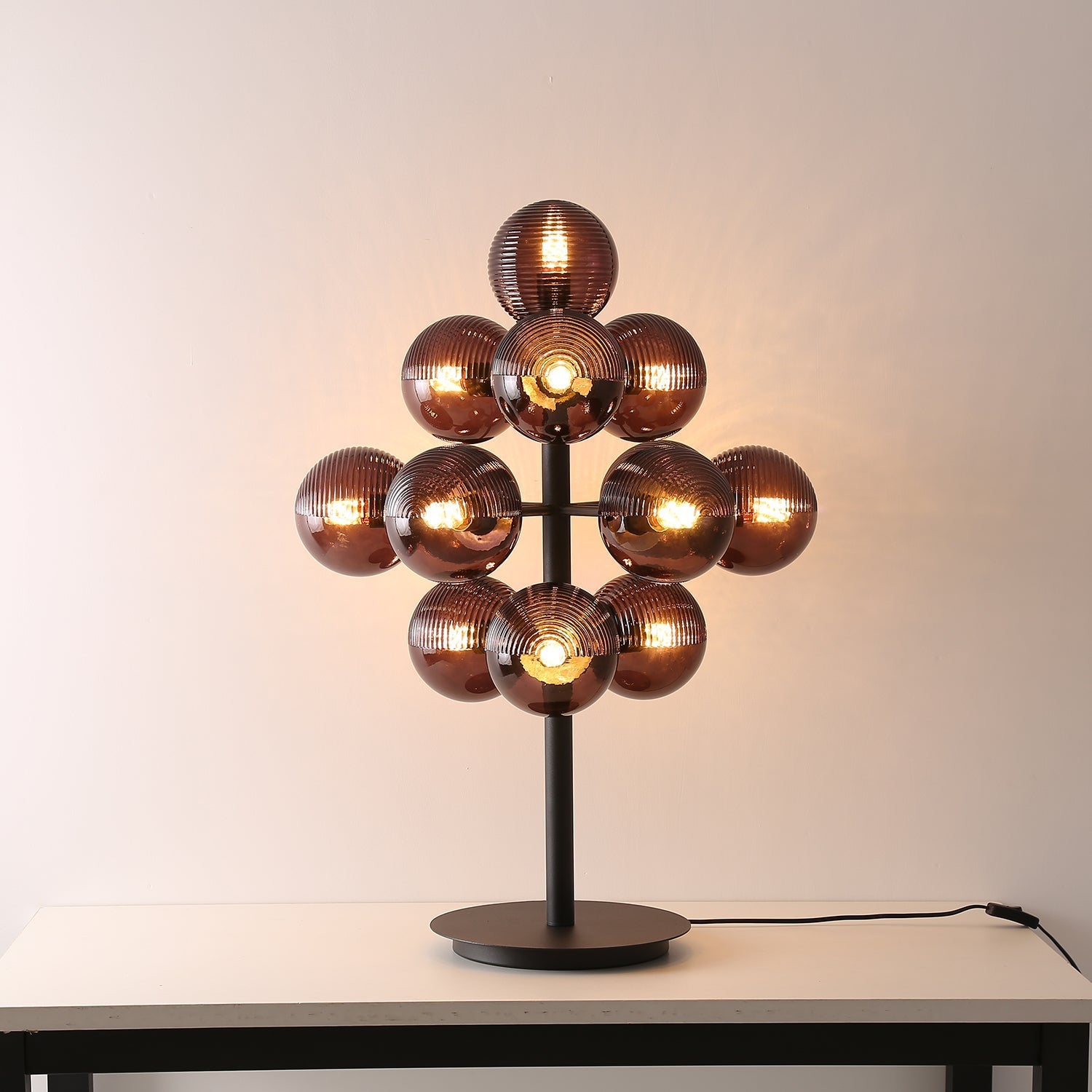 Wesley Modern Glass Table Lamp-Neutral Decor