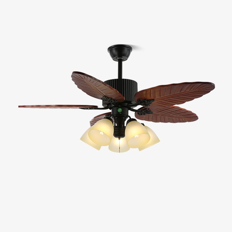 Banana Wood Leaves Ceiling Fan Light-Neutral Decor