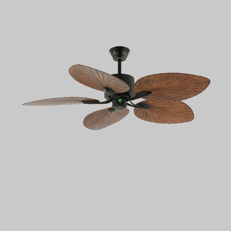Vase Tropical Wood Ceiling Fan Light-Neutral Decor