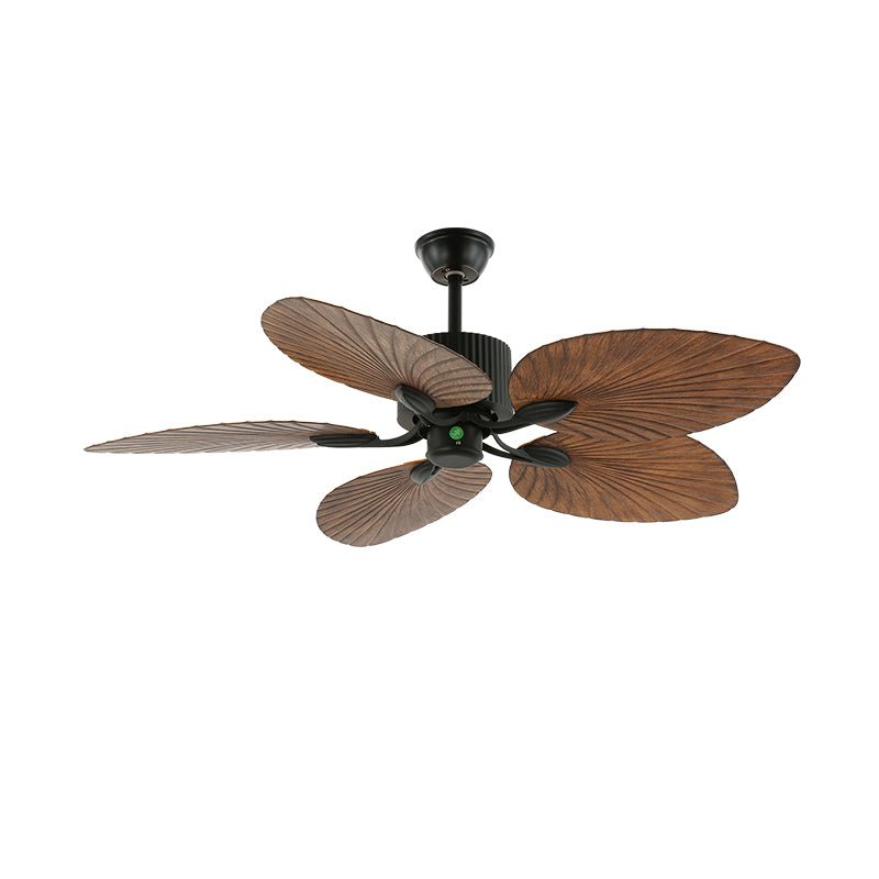 Vase Tropical Wood Ceiling Fan Light-Neutral Decor