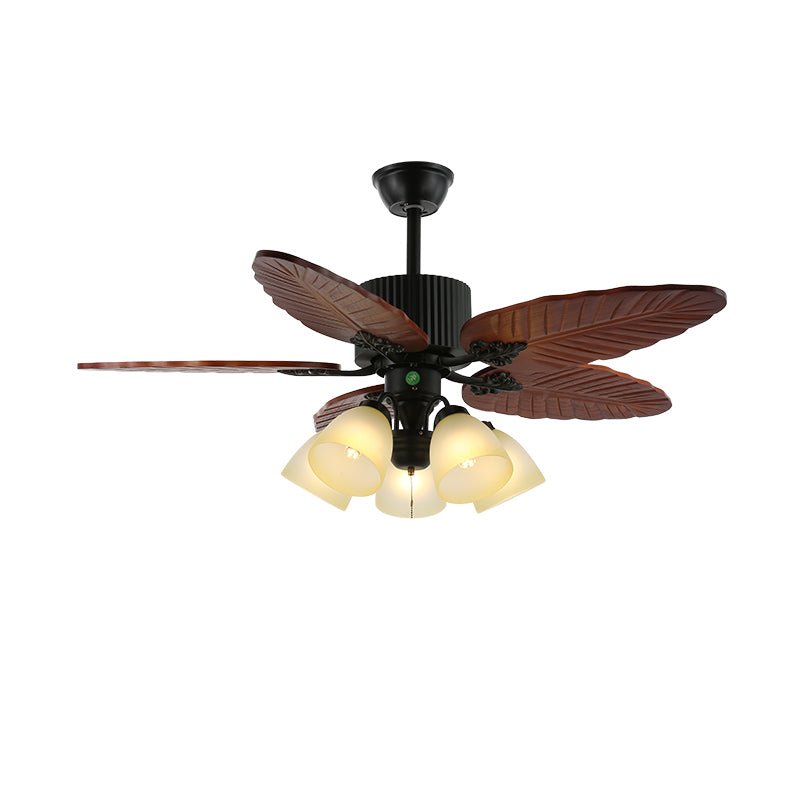 Banana Wood Leaves Ceiling Fan Light-Neutral Decor