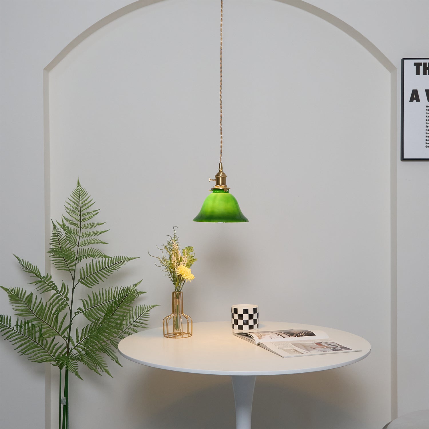 Jovanth Brass Retro Pendant Light-Neutral Decor