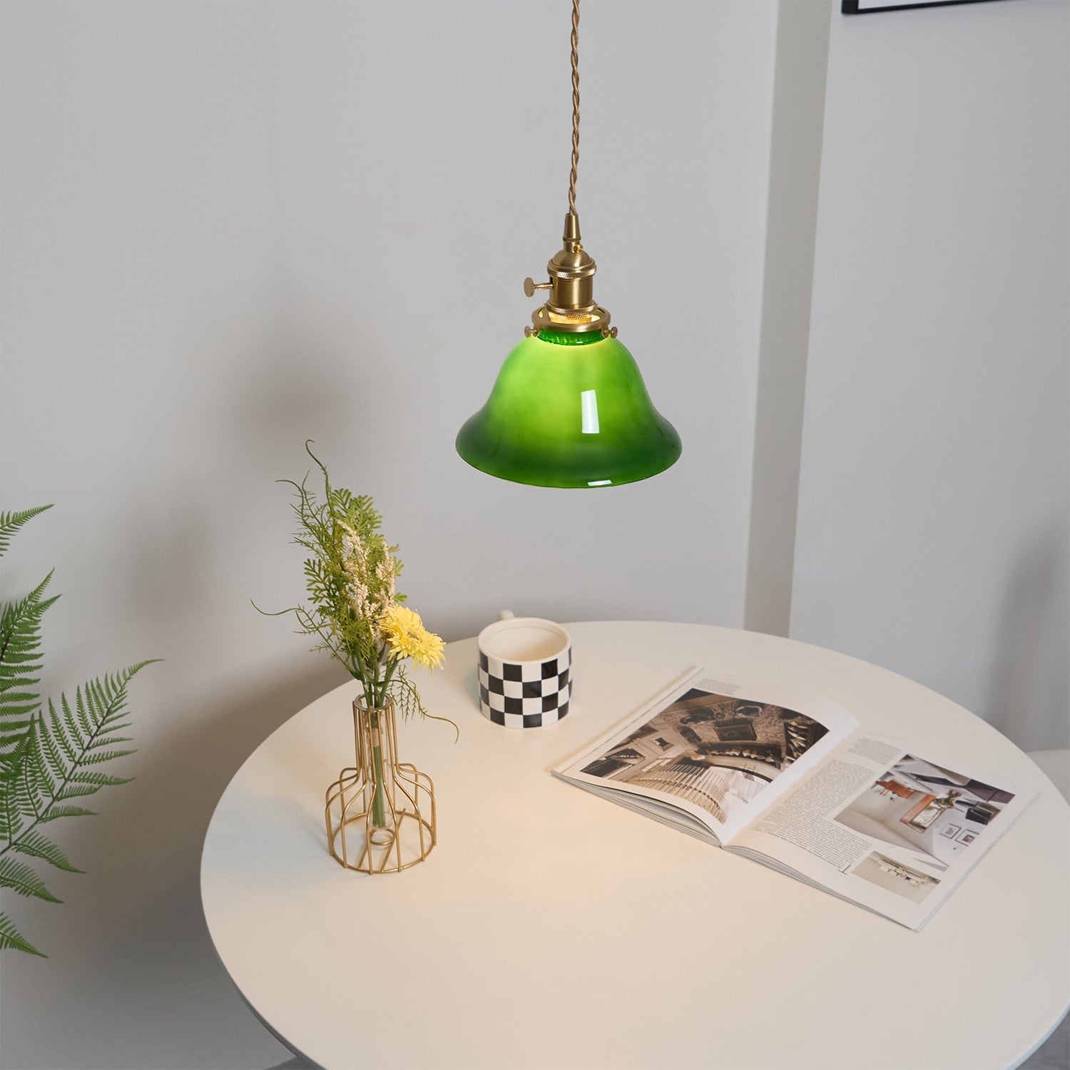 Jovanth Brass Retro Pendant Light-Neutral Decor