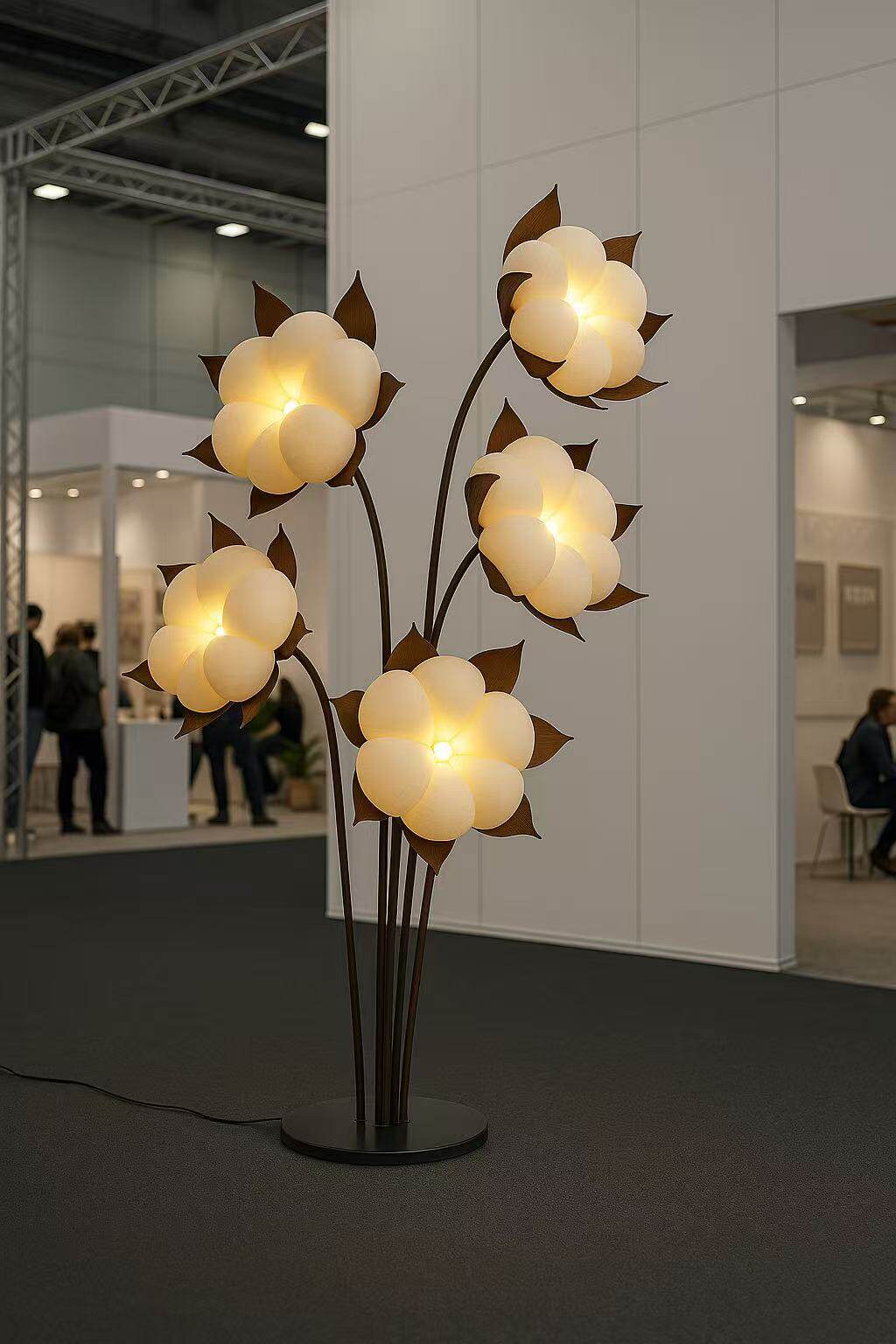 Green Blossom Floor Lamp-Neutral Decor